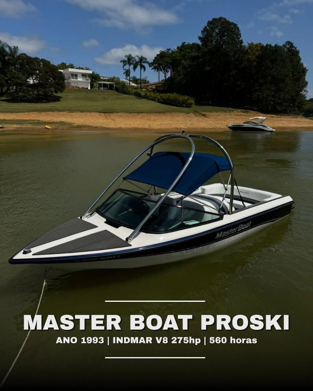 Lancha Masterboat Pro Ski 590 1993 para ski aquático à venda na Marreco Wake Boats