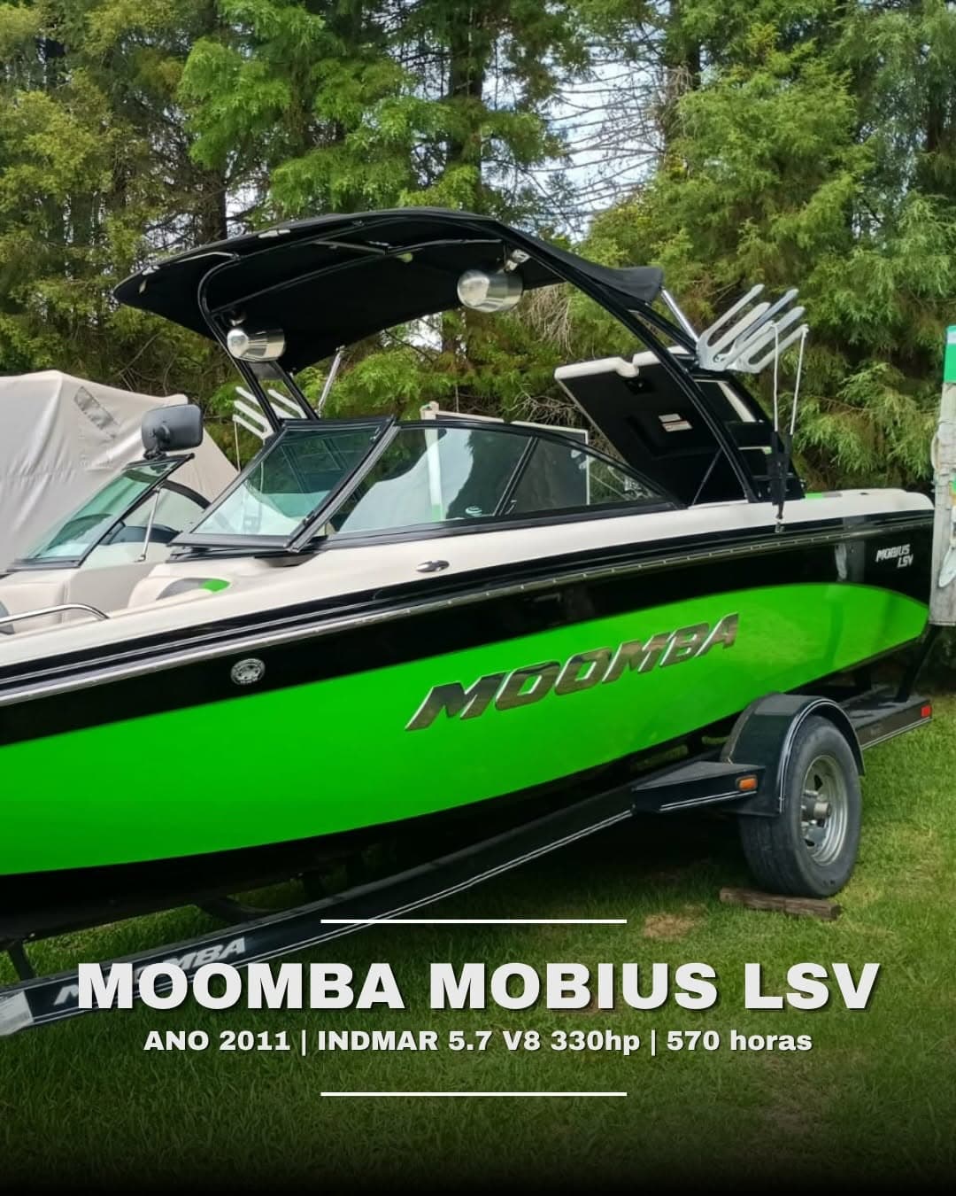 Lancha Moomba Mobius LSV 21.5 2011 para wakesurf à venda na Marreco Wake Boats