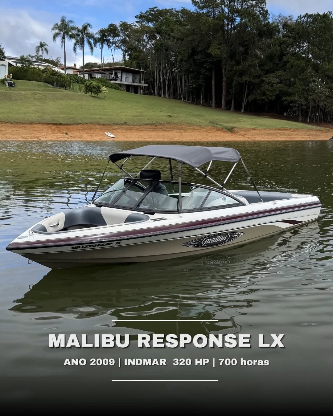 Lancha Malibu Response LX 2009 para ski aquático à venda na Marreco Wake Boats