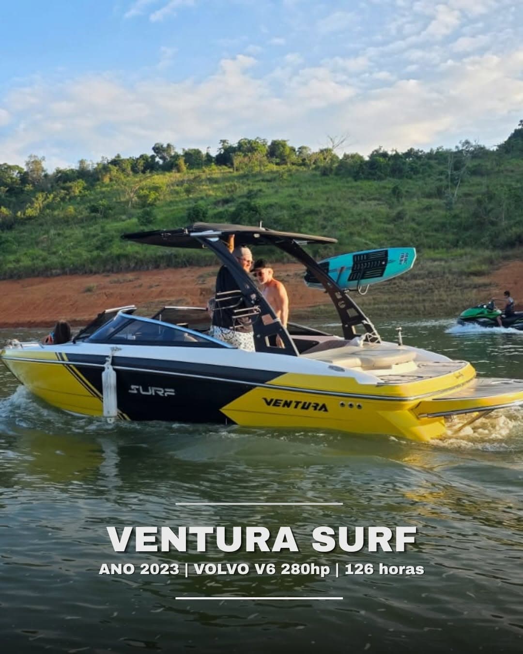 Lancha Ventura Surf 2023 para wakesurf à venda na Marreco Wake Boats
