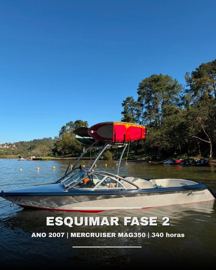 Lancha Esquimar Fase 2 2007 para wakeboard à venda na Marreco Wake Boats
