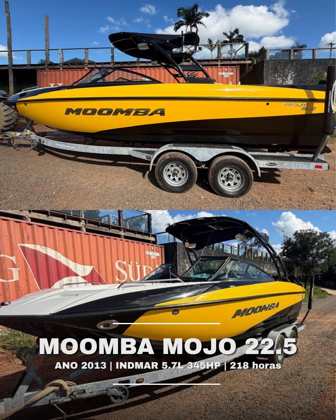 Barco preparado para wakesurf